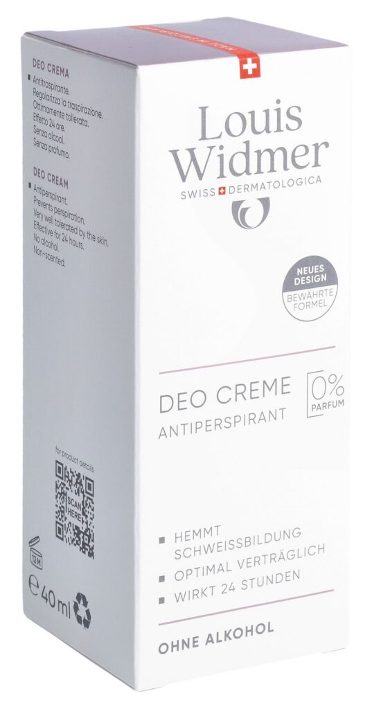 WIDMER déo crème antiperspirant s parf 40 ml