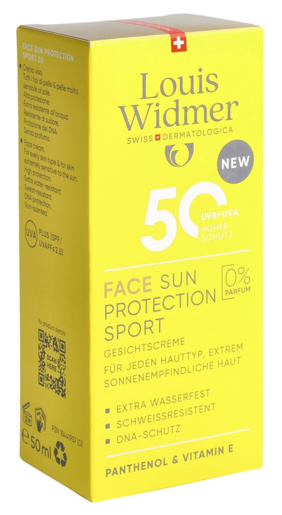WIDMER face sun protect sport SPF50 s parf 50 ml