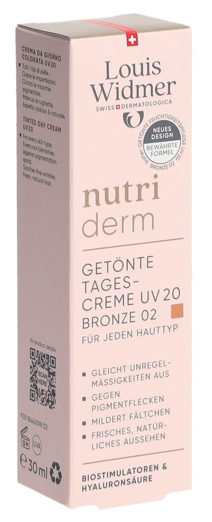 WIDMER Nutriderm cr jour teint UV20 02 parf 30 ml