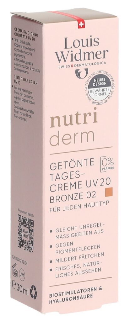 WIDMER Nutriderm cr jour tei UV20 02 s parf 30 ml