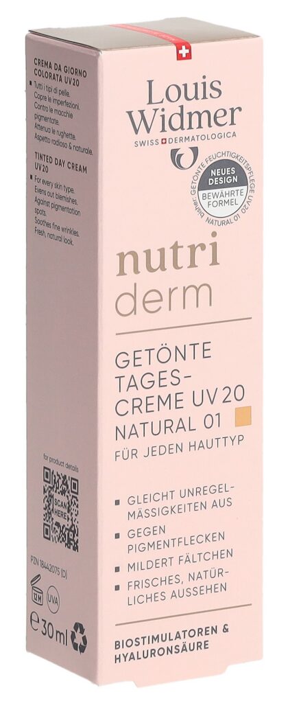 WIDMER Nutriderm cr jour teint UV20 01 parf 30 ml