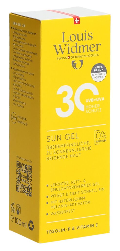 WIDMER sun gel SPF30 s parf 100 ml