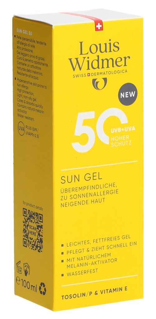 WIDMER sun gel SPF50 parf 100 ml