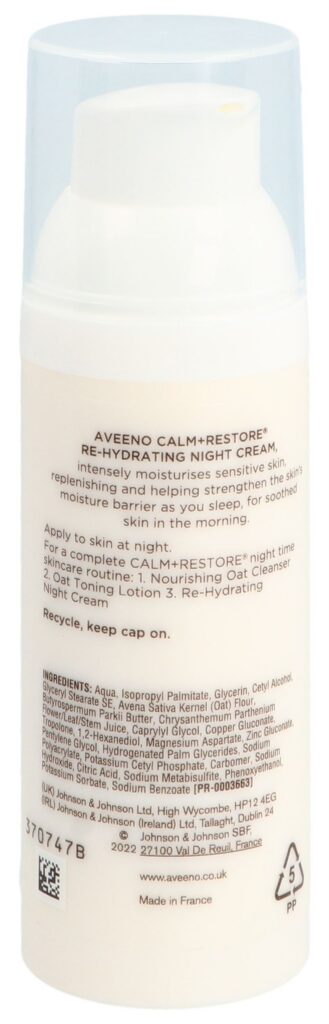 AVEENO Calm+Restore cr nuit réhydrat avoine 50 ml