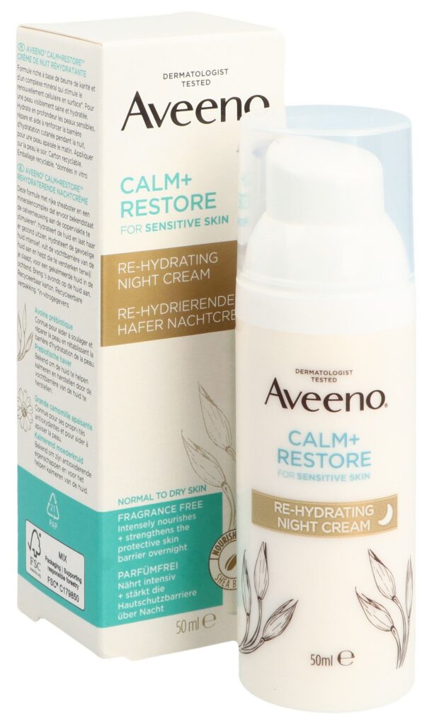 AVEENO Calm+Restore cr nuit réhydrat avoine 50 ml