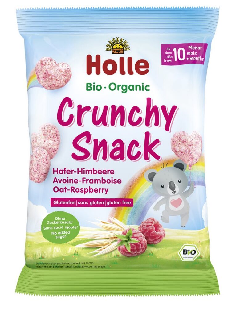 HOLLE Bio-Crunchy Snack avoine framboise 30 g