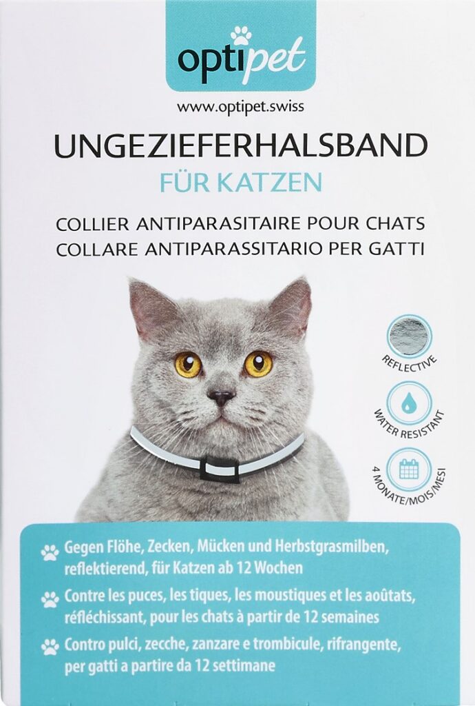 OPTIPET collier antiparasitaire chats réfléchis