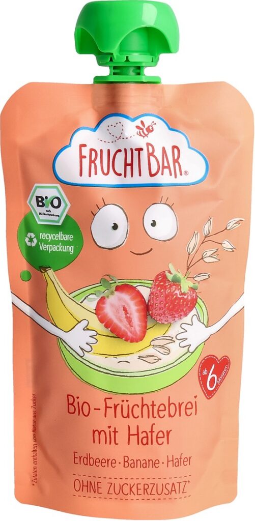 FRUCHTBAR bouillie fruits bio avoi frai bana 120 g