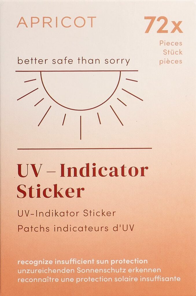 APRICOT stickers indicat UV prévenir guérir 72 pce