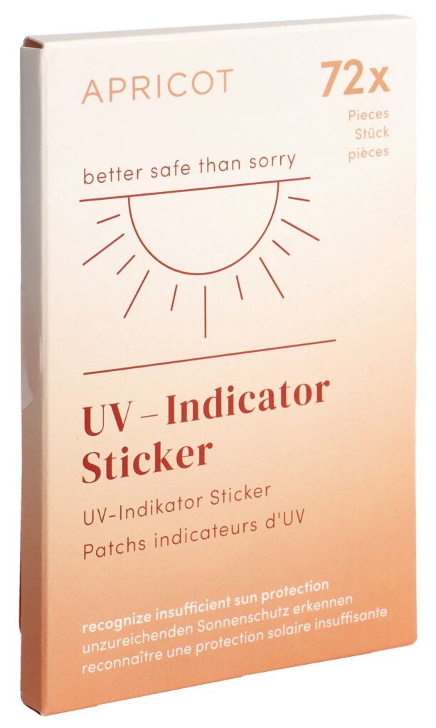 APRICOT stickers indicat UV prévenir guérir 72 pce