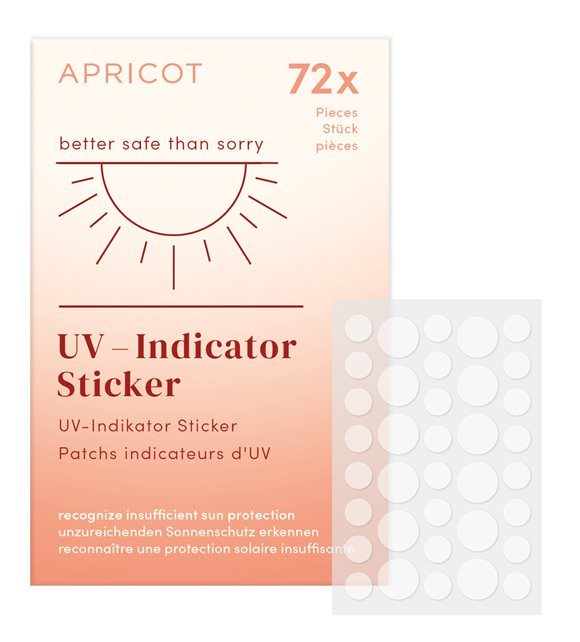 APRICOT stickers indicat UV prévenir guérir 72 pce