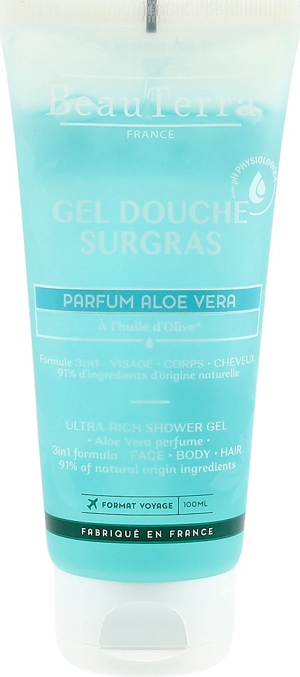 BEAUTERRA gel douche surgras aloé vera 100 ml
