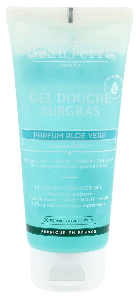 BEAUTERRA gel douche surgras aloé vera 100 ml