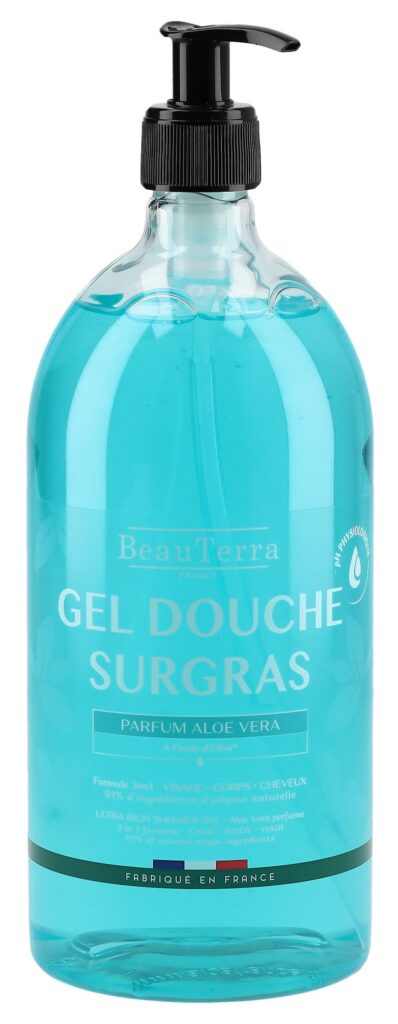 BEAUTERRA gel douche surgras aloé vera 1000 ml