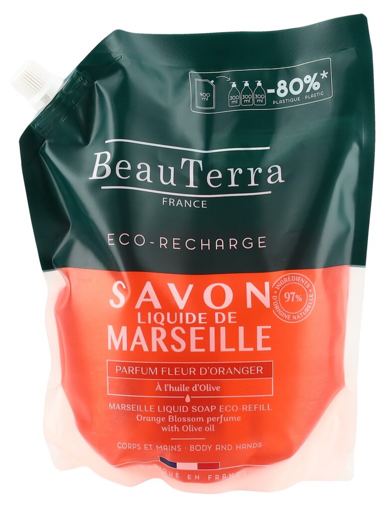 BEAUTERRA savon Marseille liq rech fl orang 900 ml