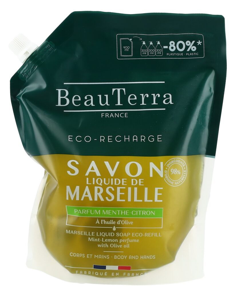 BEAUTERRA savon Marseille liq rech ment cit 900 ml