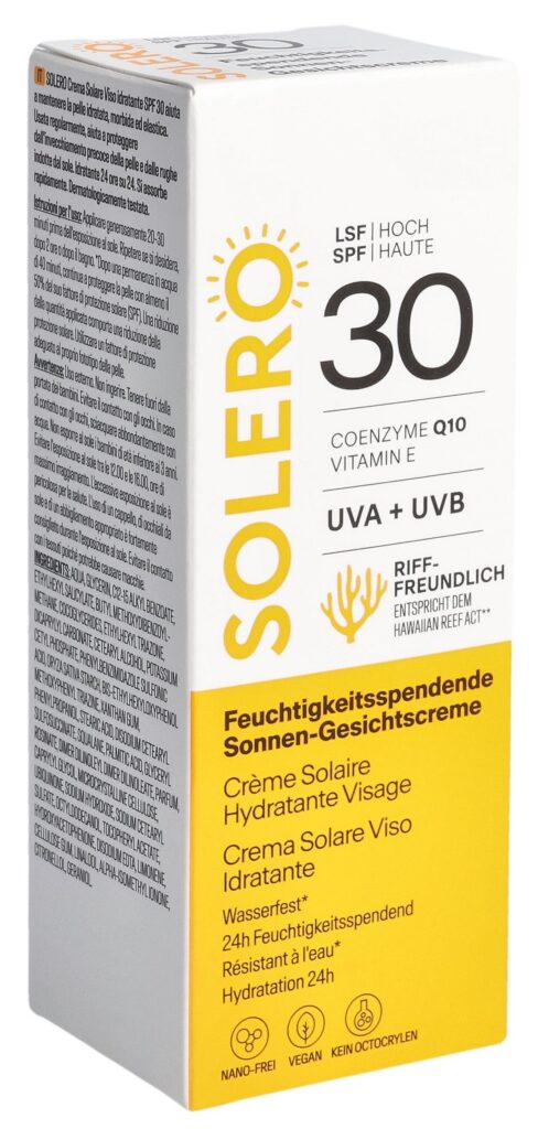 SOLERO crème solaire visage hydrat SPF30 50 ml
