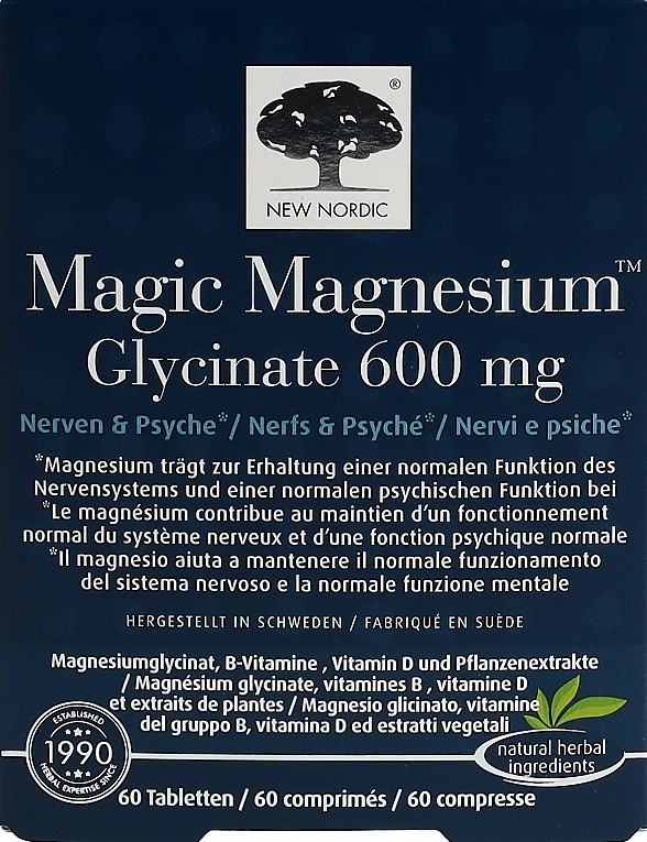 NEW NORDIC Magic Magnesium Glycinate cpr 60 pce