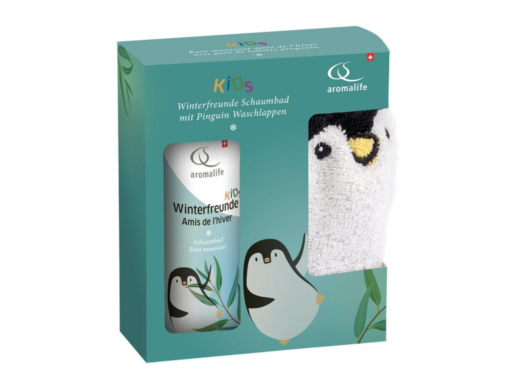AROMALIFE kids bain set cadeau amis l'hiver gant