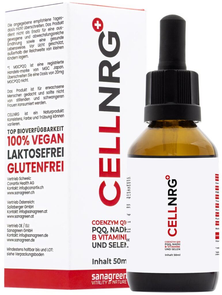 CELLNRG sanagreen micel Q10 NADH PQQ B-vit 50 ml