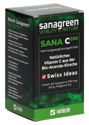 SANA C200 sanagreen Vitamin C caps acér bio 60 pce