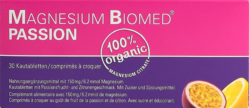 MAGNESIUM BIOMED cpr croquer PASSION 30 pce