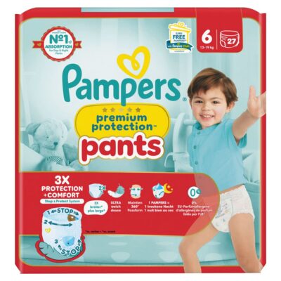 PAMPERS Prem Prot Pan Gr6 13-19kg Ex La éco 27 pce