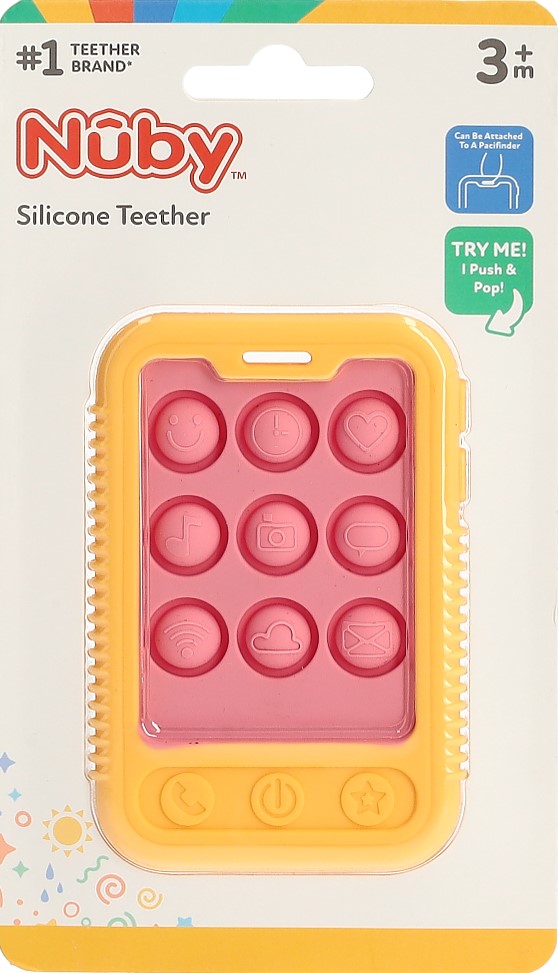 NUBY Pop It jouet de dentition téléphone