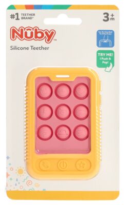 NUBY Pop It jouet de dentition téléphone