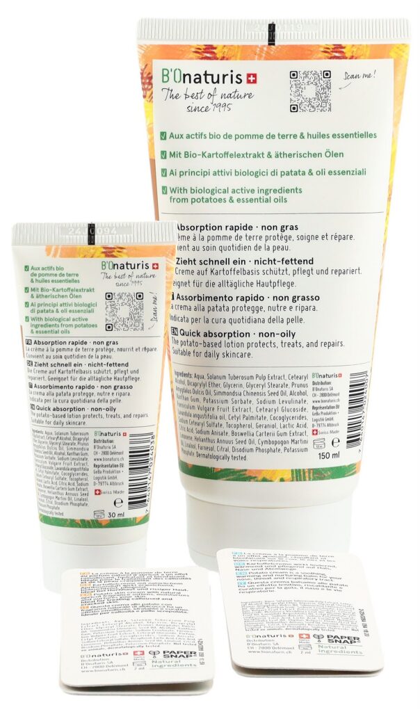 BIONATURIS crème à la pomme de terre duo 150+30ml