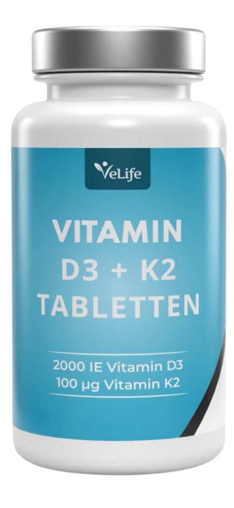 VELIFE Vitamine D3 + K2 cpr sécables bte 120 pce