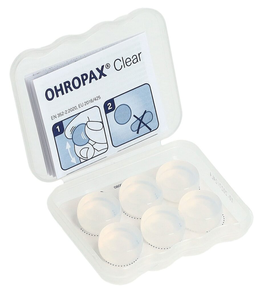 OHROPAX sourdines Silicon Clear 6 pce