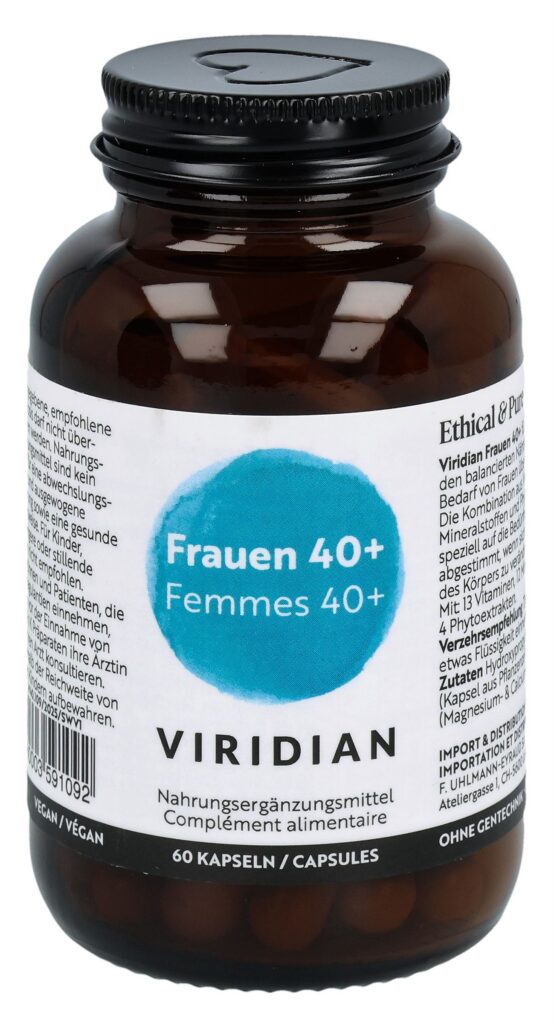 VIRIDIAN femmes 40+ multivit caps bte 60 pce