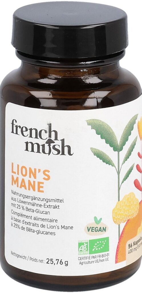 FRENCH MUSH lion's mane caps bte 56 pce