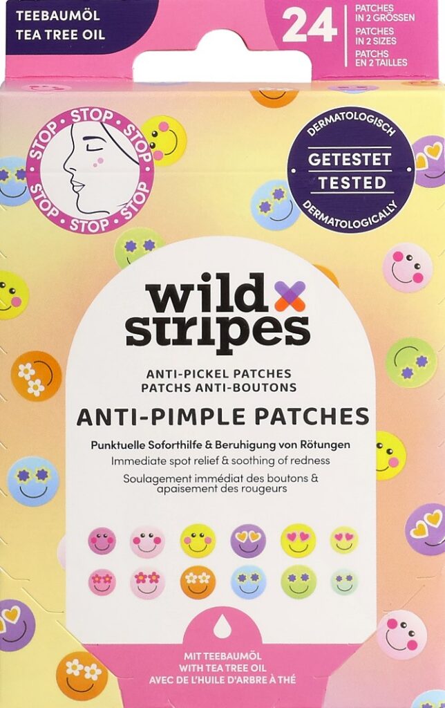 WILD STRIPES pans anti-boutons hu arbre thé 24 pce
