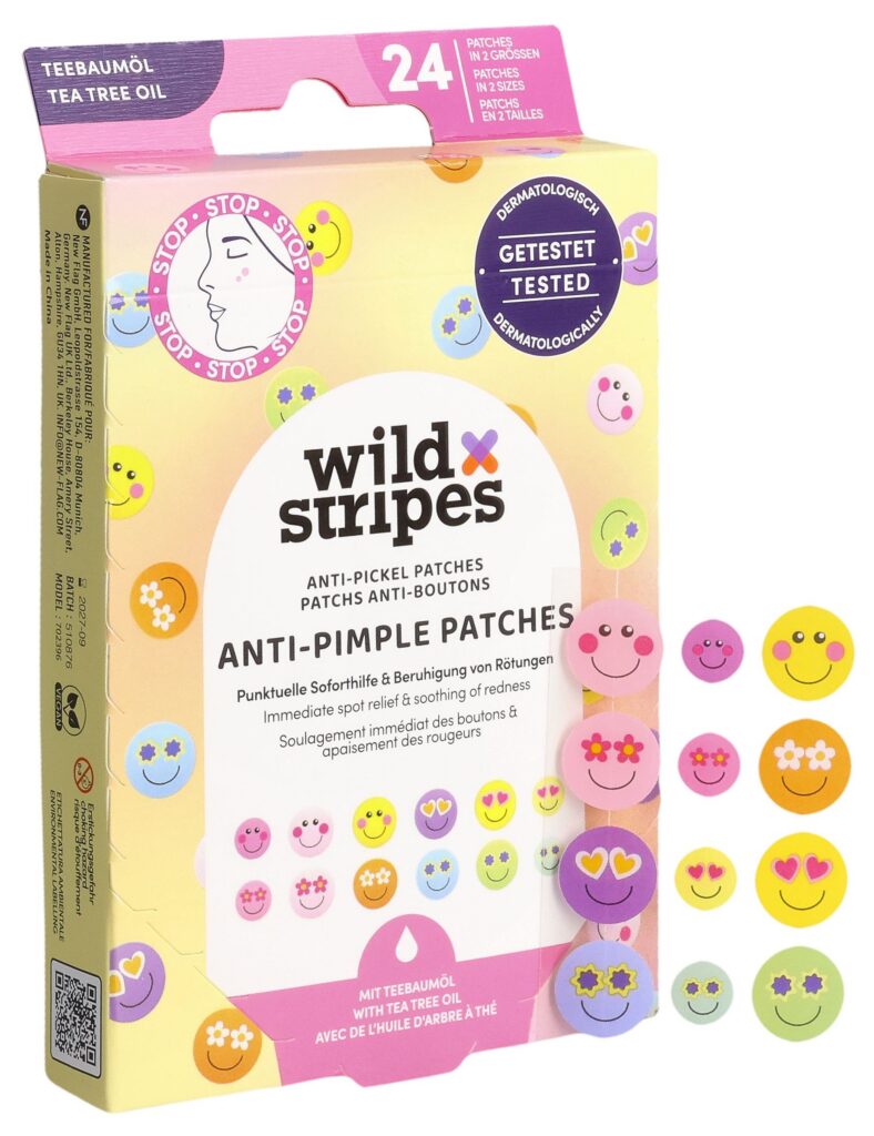 WILD STRIPES pans anti-boutons hu arbre thé 24 pce