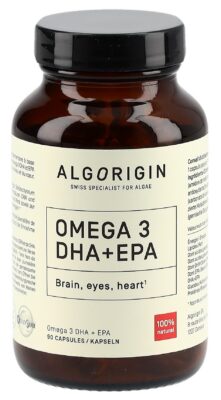 ALGORIGIN Omega 3 DHA+EPA caps fl verre 90 pce