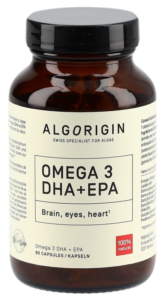 ALGORIGIN Omega 3 DHA+EPA caps fl verre 90 pce