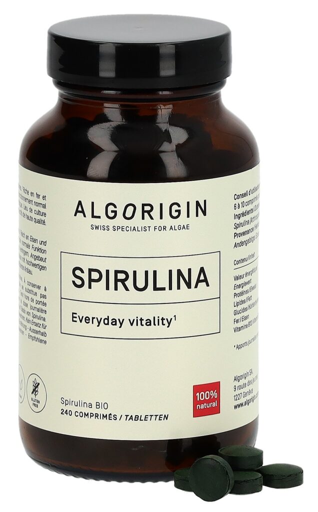 ALGORIGIN Spiruline cpr bio fl verre 240 pce