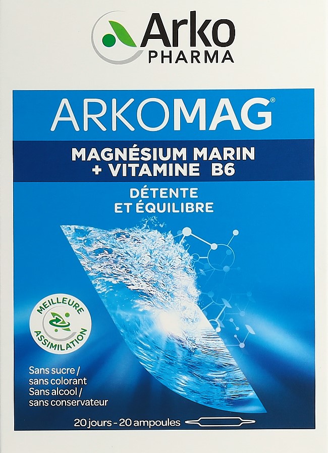 ARKOMAG magnésium marin 20 amp buv 10 ml