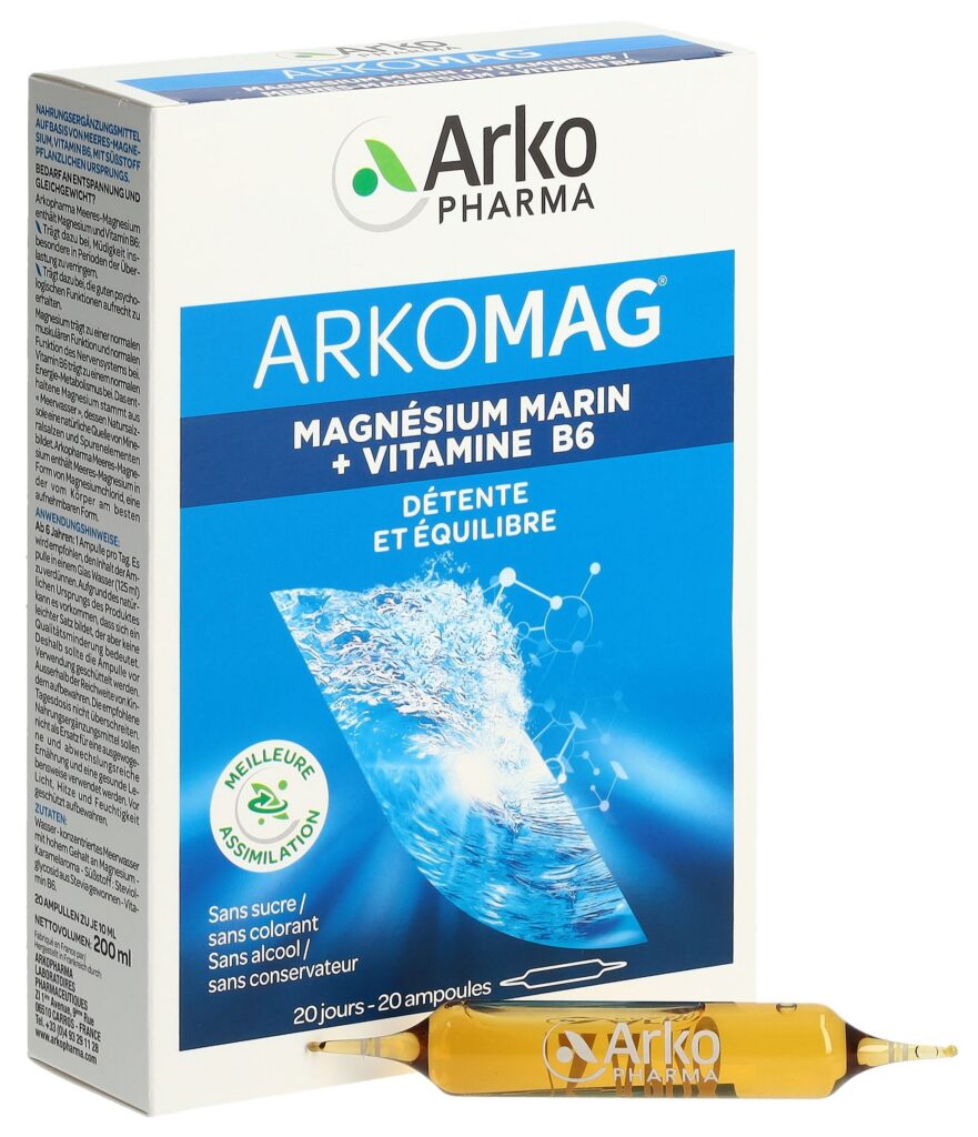 ARKOMAG magnésium marin 20 amp buv 10 ml