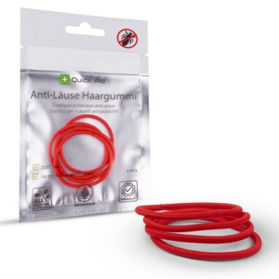 QUICK AID Élastique anti-poux rouge