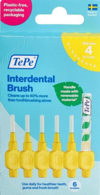 TEPE Interdental Brush 0.7mm jaune 6 pce
