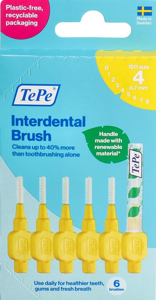 TEPE Interdental Brush 0.7mm jaune 6 pce
