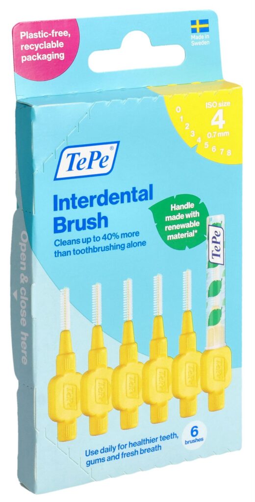 TEPE Interdental Brush 0.7mm jaune 6 pce