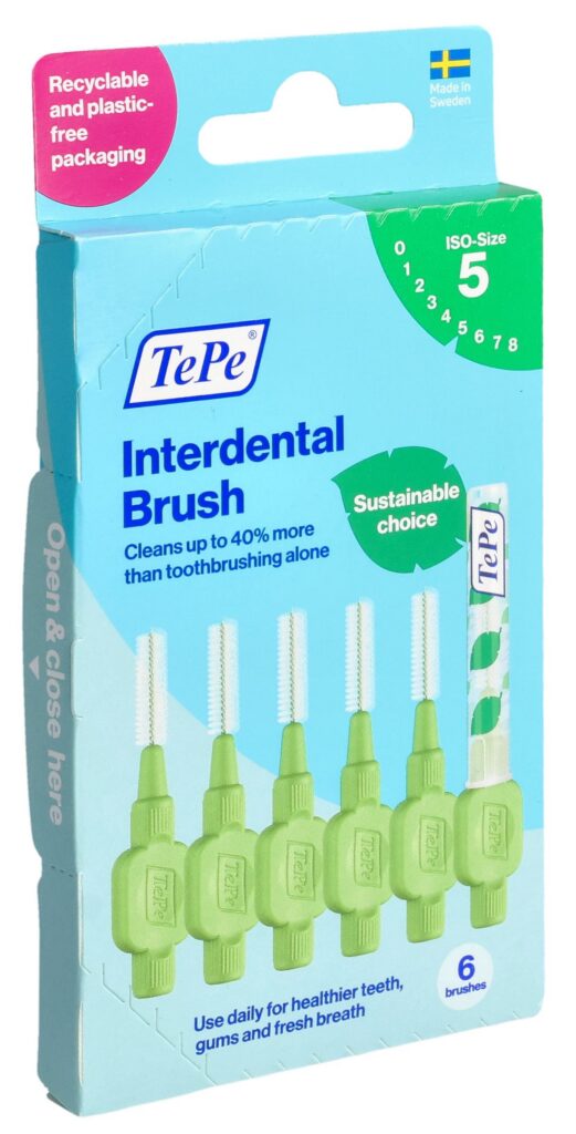 TEPE Interdental Brush 0.8mm vert 6 pce