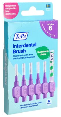 TEPE Interdental Brush 1.1mm violet 6 pce