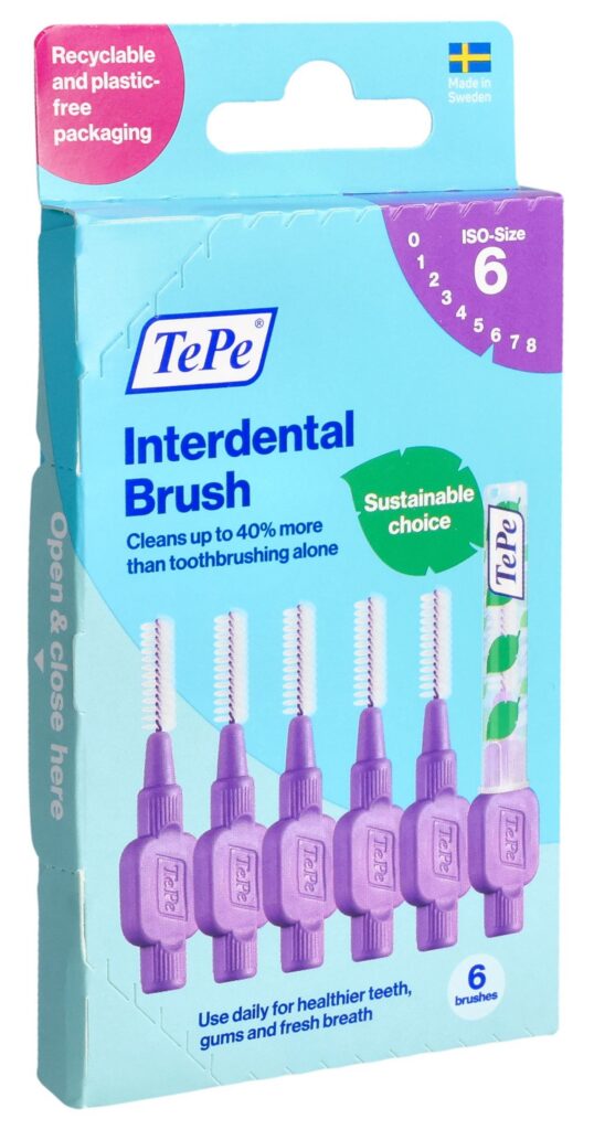 TEPE Interdental Brush 1.1mm violet 6 pce