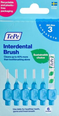 TEPE Interdental Brush 0.6mm bleu 6 pce