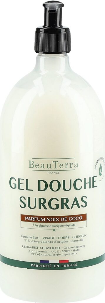 BEAUTERRA gel douche surgras coco fl 1000 ml